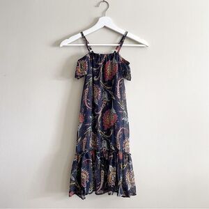 NWT Imoga Roselyn Paisley Dress Girls Size 3 Off-Shoulder Ruffle Hem
